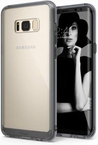 img 4 attached to Чехол Smoke Black Ringke Fusion: совместим с Samsung Galaxy S8 Plus, прозрачная задняя панель из поликарбоната с бампером из термополиуретана, поднятые края для защиты от царапин, совместим с беспроводной зарядкой Qi.