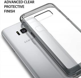 img 3 attached to Чехол Smoke Black Ringke Fusion: совместим с Samsung Galaxy S8 Plus, прозрачная задняя панель из поликарбоната с бампером из термополиуретана, поднятые края для защиты от царапин, совместим с беспроводной зарядкой Qi.