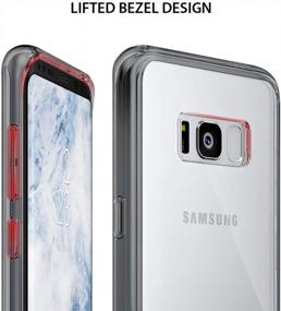 img 2 attached to Чехол Smoke Black Ringke Fusion: совместим с Samsung Galaxy S8 Plus, прозрачная задняя панель из поликарбоната с бампером из термополиуретана, поднятые края для защиты от царапин, совместим с беспроводной зарядкой Qi.