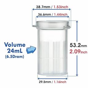 img 3 attached to Maymom Water Tight Sample Vials, Bottle, Cup, For Small Parts, Beads; Air Tight; Prescription Bottle, Rx Vial (24 ML)