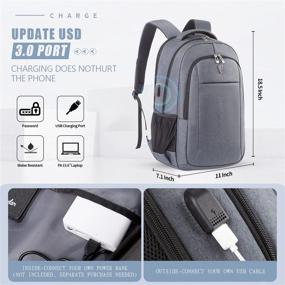 img 2 attached to Backpack Business Charging Resistant Computer Backpacks ~ Laptop Backpacks