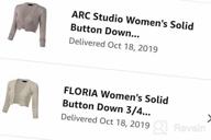 img 1 attached to FLORIA Women Solid Button Down 3/4 Sleeve Cropped Bolero Cardigan Sweater (S-4X) review by Alison Parker