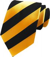 классический полосатый шелковый мужской галстук — белая и черная полоса для вневременного образа логотип