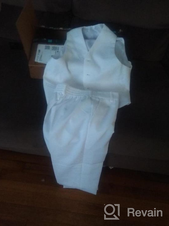 img 1 attached to Gino Giovanni Boys' White Suit Set for First Communion and Weddings review by Bill Martinson