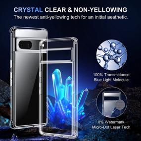 img 1 attached to Crystal Clear Google Pixel 7 Case With Tempered Glass Screen And Camera Protectors - Mil-Grade Shockproof, Anti-Scratch, And Slim Fit Cover For 6.3" 5G Pixel 7 Phone