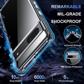 img 2 attached to Crystal Clear Google Pixel 7 Case With Tempered Glass Screen And Camera Protectors - Mil-Grade Shockproof, Anti-Scratch, And Slim Fit Cover For 6.3" 5G Pixel 7 Phone