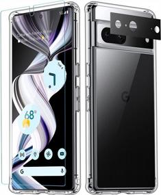 img 4 attached to Crystal Clear Google Pixel 7 Case With Tempered Glass Screen And Camera Protectors - Mil-Grade Shockproof, Anti-Scratch, And Slim Fit Cover For 6.3" 5G Pixel 7 Phone