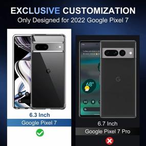 img 3 attached to Crystal Clear Google Pixel 7 Case With Tempered Glass Screen And Camera Protectors - Mil-Grade Shockproof, Anti-Scratch, And Slim Fit Cover For 6.3" 5G Pixel 7 Phone