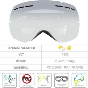 img 1 attached to Enhance Your Winter Sports Experience With Picador PRO Over The Glasses Ski Goggles For Women And Men