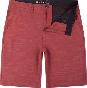 img 4 attached to Stay Cool And Comfortable With Visive Men'S Premium Quick Dry Hybrid Board Shorts/Walk Shorts In Sizes 30-44