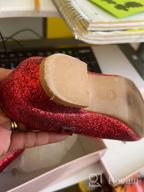 img 1 attached to Sparkle and Shine: Furdeour Wedding Princess Glitter Cosplay Girls' Flat Shoes review by Maurice Vianes