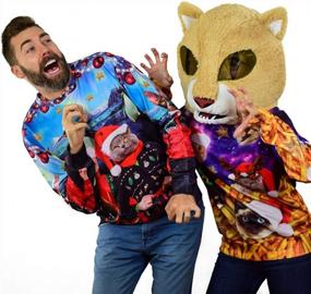 img 2 attached to Hilarious Cat-Themed Ugly Christmas Sweaters For Men, Women & Teens By Tstars
