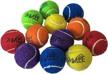 midlee mini 1.5" dog tennis balls with squeaker, set of 12 solid colors logo