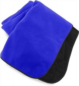 img 4 attached to Extreme Weather Outdoor Blanket By Mambe - Royal, Large - 100% Waterproof And Windproof - Machine Washable Fleece And Nylon Throw For Activities Like Picnics, Camping, And Beach