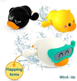 img 3 attached to 🛁 MARPPY Bath Toys: Exciting Floating Wind-up Ducks for Fun Bathtime Activities and Pool Play for Toddlers and Kids – Includes 3 Ducks and Convenient Bath Toy Storage