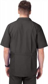 img 3 attached to 👔 Men's Zippered Short Sleeve Jacket by SIVVAN Scrubs