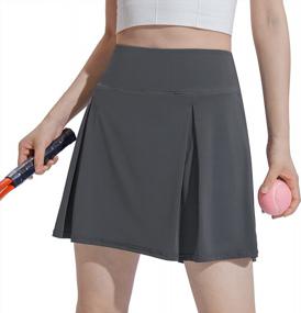 img 2 attached to Stay Comfortable And Stylish: CAMELSPORTS Women'S High-Waisted Athletic Skirt For Tennis, Golf, Running, And More!