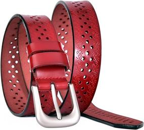 img 1 attached to Talleffort Womens Genuine Cowhide Leather Women's Accessories ~ Belts