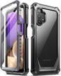 shockproof samsung galaxy a32 5g case with built-in screen protector - poetic guardian series clear protective cover logo