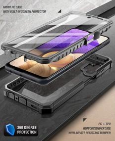 img 3 attached to Противоударный чехол для Samsung Galaxy A32 5G со встроенной защитной пленкой для экрана — серия Poetic Guardian Clear Protective Cover