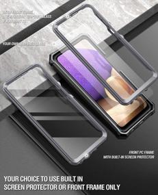 img 2 attached to Противоударный чехол для Samsung Galaxy A32 5G со встроенной защитной пленкой для экрана — серия Poetic Guardian Clear Protective Cover