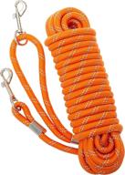 long dog leash training reflective logo