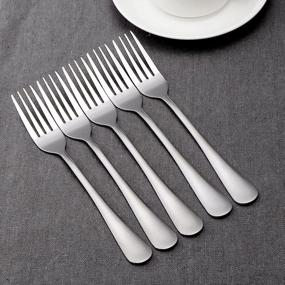 img 2 attached to HaWare Stainless Steel Dinner Fork Set - 12-Pieces Of Classic Elegance With Mirror Polishing & Dishwasher Safe Convenience