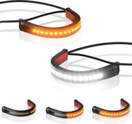 🏍️ efficient and versatile: quasco motorcycle turn signals strip, flexible 12v led blinkers for harley cafe racer dual sport dirt bike логотип