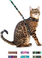 🐱 collardirect adjustable cat harness and leash set: walk in style with geometric pattern; perfect for small dogs and puppies (xs) логотип