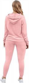 img 2 attached to Selowin Ladies' Sportswear Set With Pullover Hoodie And Jogger Sweatpants For Casual Comfort