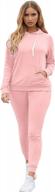 selowin ladies' sportswear set with pullover hoodie and jogger sweatpants for casual comfort логотип