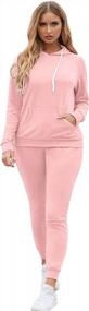 img 4 attached to Selowin Ladies' Sportswear Set With Pullover Hoodie And Jogger Sweatpants For Casual Comfort