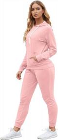 img 3 attached to Selowin Ladies' Sportswear Set With Pullover Hoodie And Jogger Sweatpants For Casual Comfort