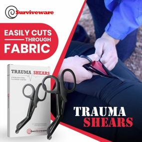 img 2 attached to Essential Trauma & Bandage Shears For Medical Professionals: Surviveware'S 7.5 Inch First Aid Scissors