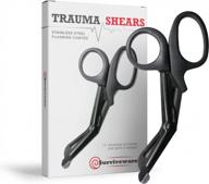 essential trauma & bandage shears for medical professionals: surviveware's 7.5 inch first aid scissors логотип
