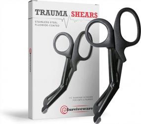 img 4 attached to Essential Trauma & Bandage Shears For Medical Professionals: Surviveware'S 7.5 Inch First Aid Scissors