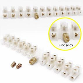 img 2 attached to Tnisesm/10Pcs Terminal Strips, 12 Position Double Row Terminal Barrier Strip Screw Terminal Block 10/20Amp 380V Eurostyle Terminal Barrier Block For Small Home Projects And Electrical DIY ST12P-10A20A