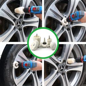 img 2 attached to 🔧 High-quality WORKEASE 10PCS Buffing Wheel for Drill, Flannelette Polishing Wheels Mixed Polish Head Kit - Effortless Car Wheel Aluminum, Stainless Steel, Chrome Manifold Washing and Polishing with 1/4'' Shaft