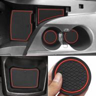 аксессуары camaro 2022 2021 2020 2019 2018 2017 2016 красные вкладыши в дверные отсеки подстаканник коврики для центральной консоли внутренние антипылевые 9 шт. / комплект custom fit логотип
