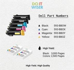 img 3 attached to Do it Wiser High Yield Laser Cartridge 593-BBOW Replacement for Dell H625cdw H825cdw S2825cdn Printer - Black Toner Cartridge