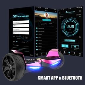 img 2 attached to Experience Ultimate Adventure With EVERCROSS 8.5" Off-Road Hoverboard - Bluetooth Enabled Balancing Scooter For All Terrain Excitement!