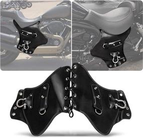 img 4 attached to 🔥 PSLER Universal Leather Side Saddle Heat Shield Deflector: Ultimate Motorcycle Rider Heat Protection for Touring Sportster Yamaha Suzuki Kawasaki