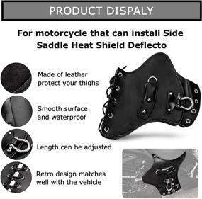 img 3 attached to 🔥 PSLER Universal Leather Side Saddle Heat Shield Deflector: Ultimate Motorcycle Rider Heat Protection for Touring Sportster Yamaha Suzuki Kawasaki