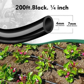 img 3 attached to 200Ft 1/4In Drip Irrigation Tubing - Garden Watering Tube Line For Garden Irrigation System