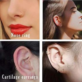 img 2 attached to GAGABODY Surgical Steel Nose Rings: Seamless Hoops In Various Sizes For Unisex Nose Piercing