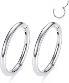 img 4 attached to GAGABODY Surgical Steel Nose Rings: Seamless Hoops In Various Sizes For Unisex Nose Piercing