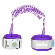 поводок для малышей zooawa с магнитным замком и светоотражающими элементами для детей от 3 лет — лиловый браслет с защитой от потери на запястье для мальчиков и девочек логотип