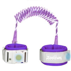 img 4 attached to Поводок для малышей Zooawa с магнитным замком и светоотражающими элементами для детей от 3 лет — лиловый браслет с защитой от потери на запястье для мальчиков и девочек