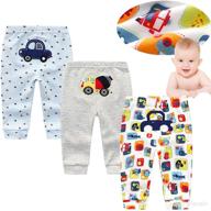 👶 cute baby pants - kiddiezoom newborn trousers, unisex cotton pants for baby and toddler логотип