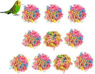 🐦 noryika 1.97 inch rattan balls birds toy - 10 pack, bird chew toys, wicker bird balls, bird cage diy accessories, rattan balls with shredded paper for bird chewing small animals playing - colorful логотип